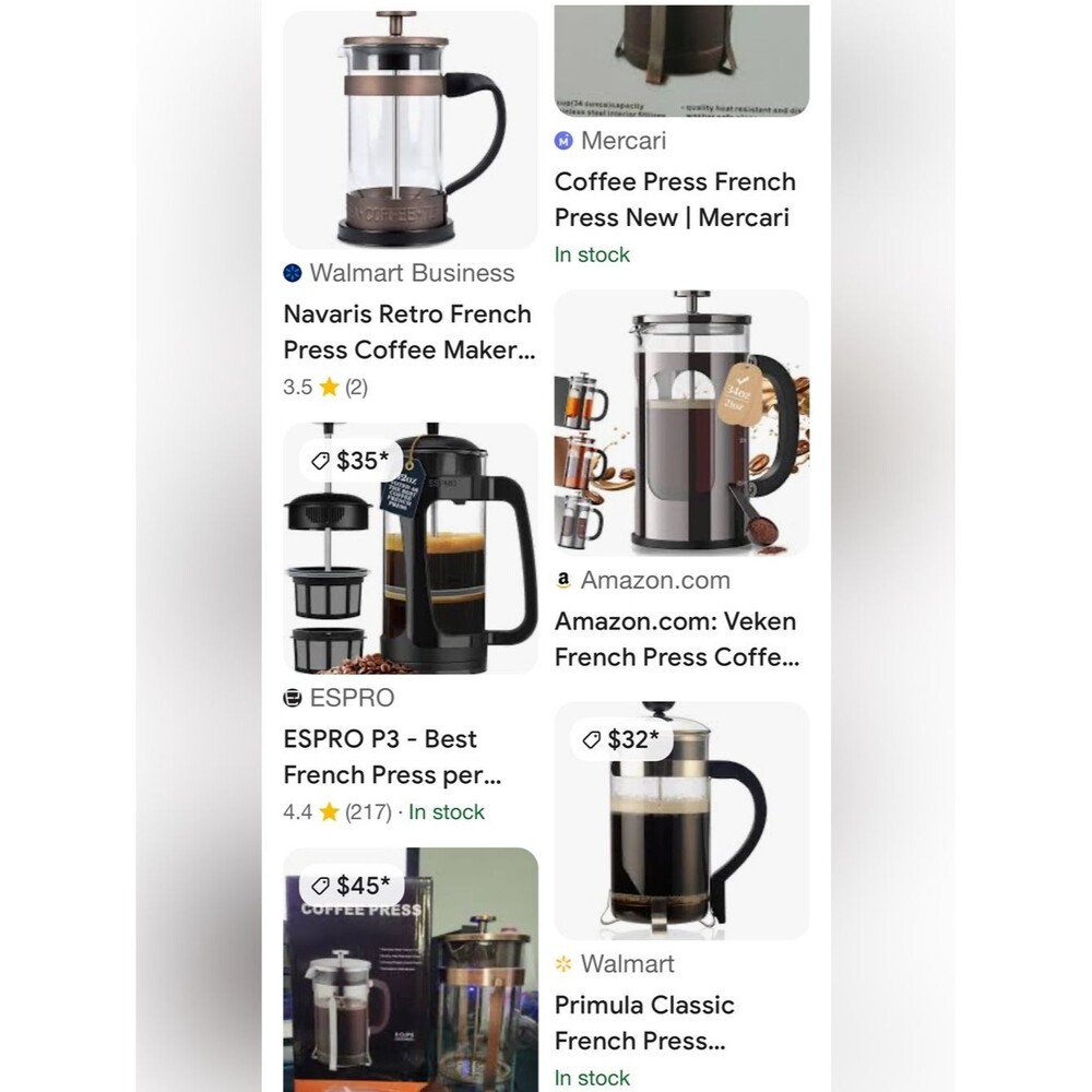 #2239** Incredible Coffee Press - Brown Finish by unique double screen - Picture 9 of 16